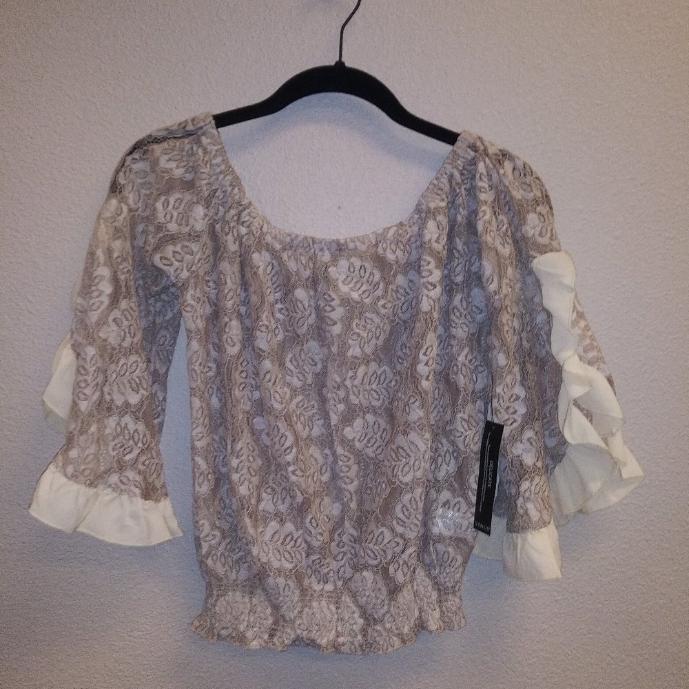 Gold lacey blouse  NEWT